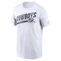 T-shirt Nike Dallas Cowboys Essential Blitz Lockup pour homme – Blanc