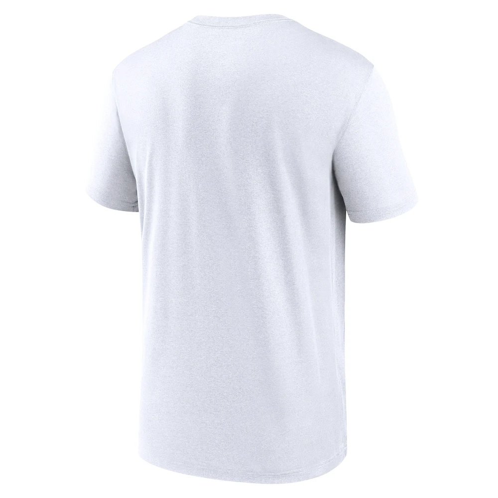 T-shirt Nike Dallas Cowboys Legend Wordmark Performance pour homme - Blanc