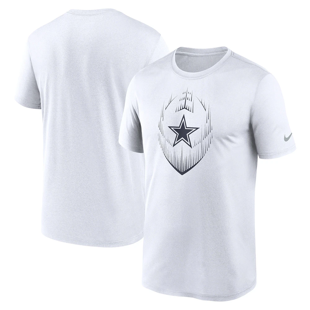 T-shirt Nike blanc Dallas Cowboys Primetime Legend Icon Performance pour homme