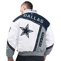 Men's Pro Player  Blue Dallas Cowboys Tape Full-Zip Hoodie Jacket