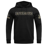 Men's Pro Standard Black Dallas Cowboys Classic Chenille Pullover Hoodie