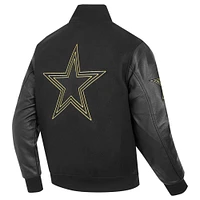 Veste Varsity entièrement zippée Pro Standard noire pour homme des Dallas Cowboys