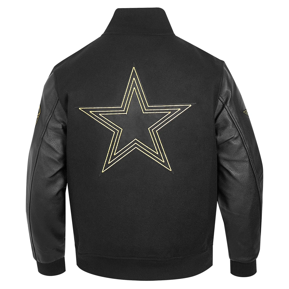 Veste Varsity entièrement zippée Pro Standard noire pour homme des Dallas Cowboys