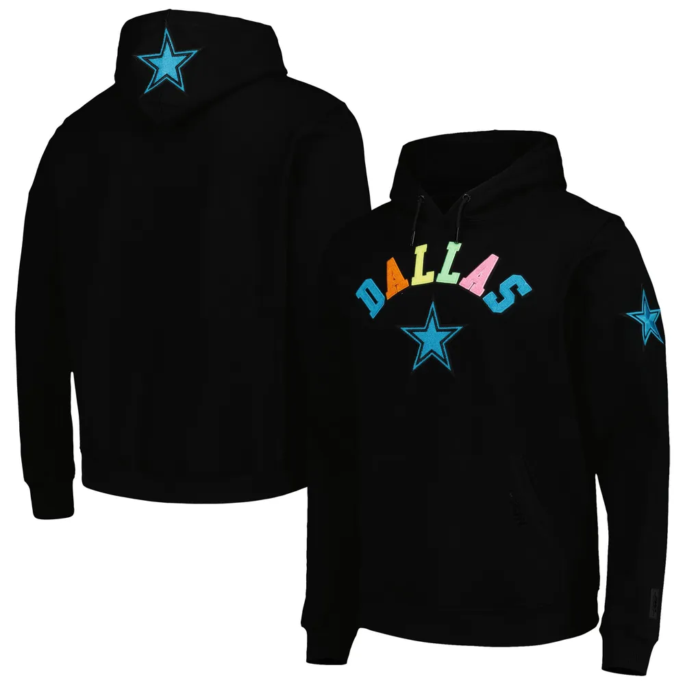 Men's Dallas Cowboys Pro Standard Black Neon Graphic Pullover Hoodie