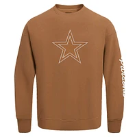 Men's Pro Standard Micah Parsons Brown Dallas Cowboys Pullover Crewneck Sweatshirt