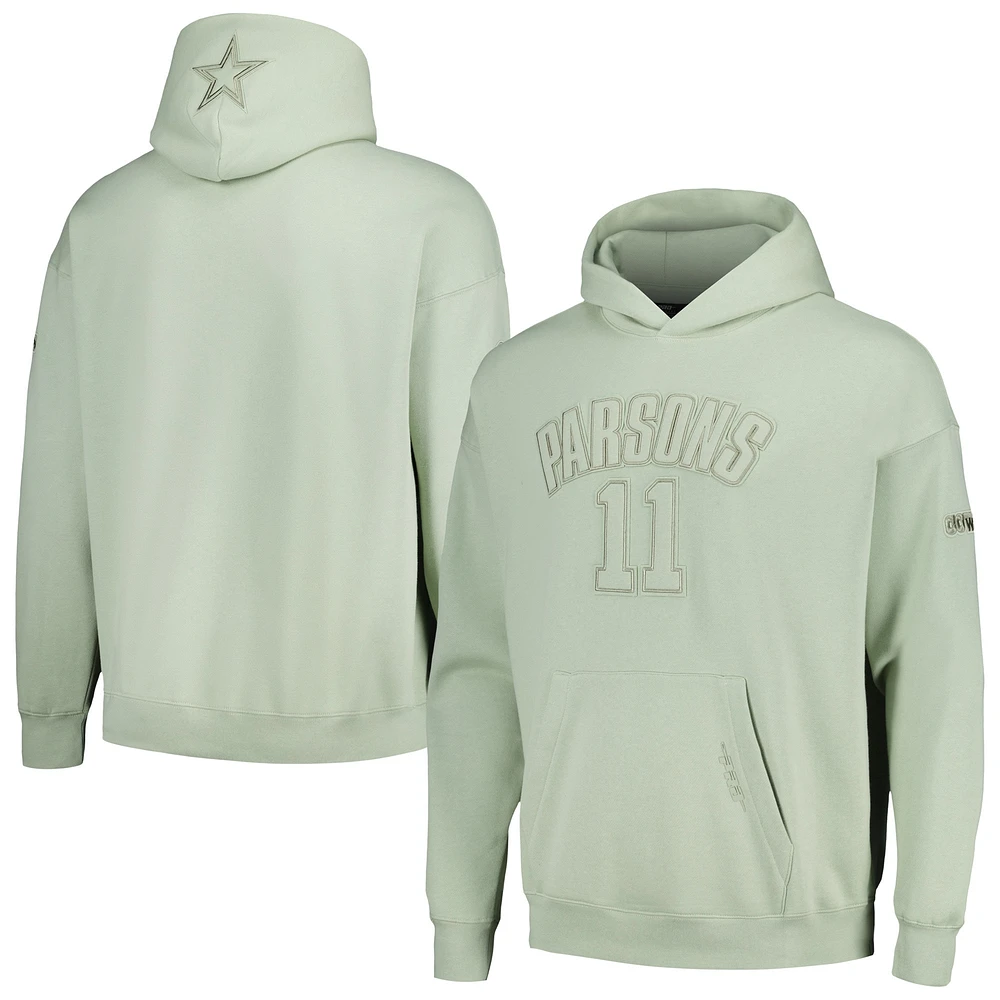 Sweat à capuche Pro Standard Micah Parsons pour hommes, vert clair, nom et numéro du joueur des Cowboys de Dallas