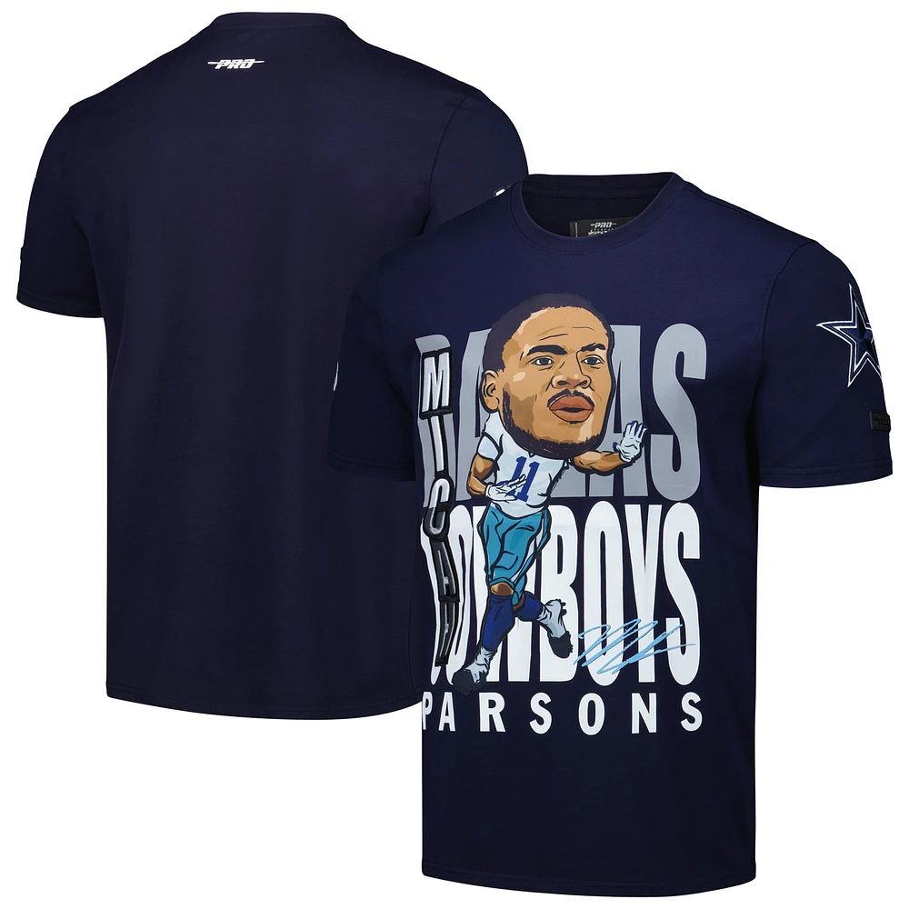 T-shirt graphique Pro Standard pour hommes Micah Parsons bleu marine Dallas Cowboys Avatar Remix Player