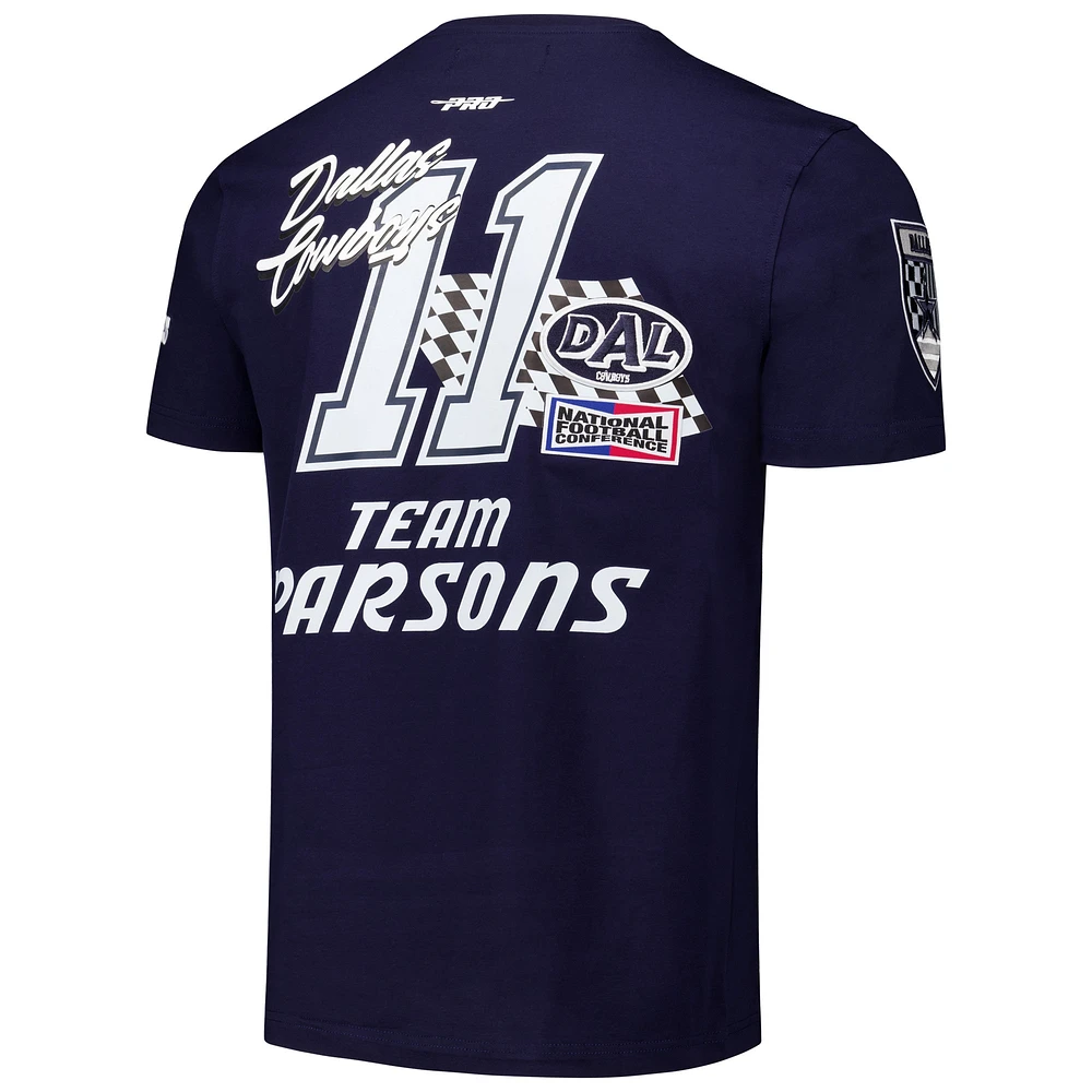 Men's Pro Standard Micah Parsons Navy Dallas Cowboys Fast Lane Name & Number Player T-Shirt