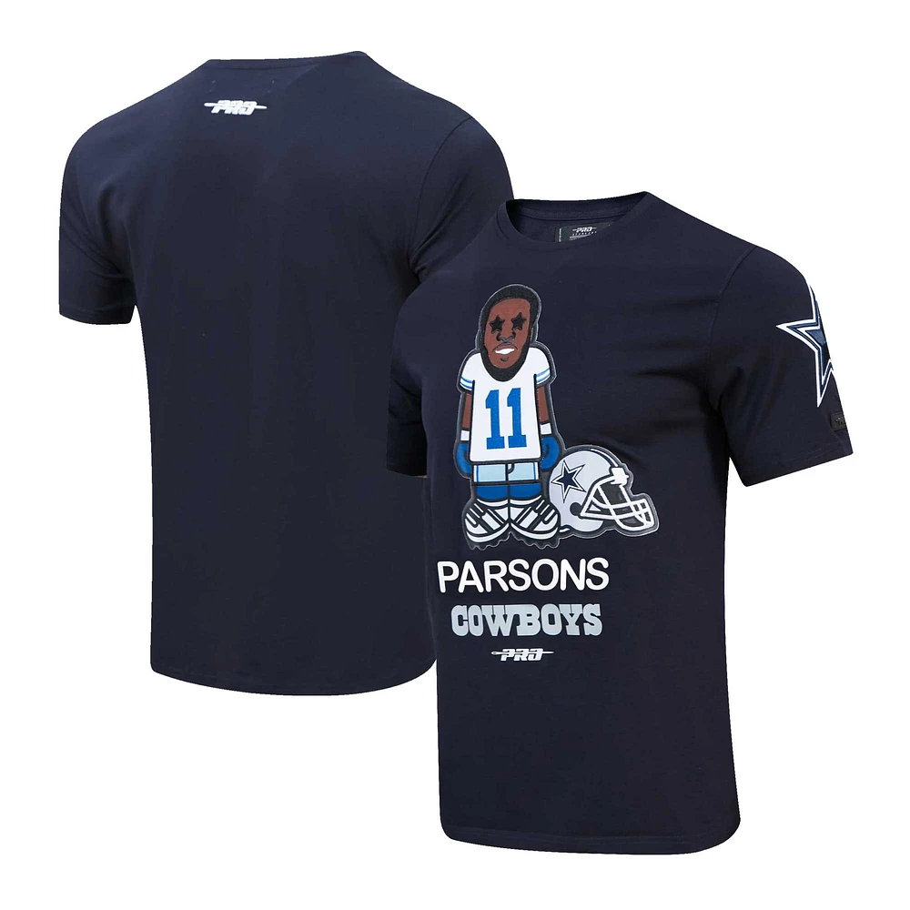 T-shirt graphique pour hommes Pro Standard Micah Parsons bleu marine Dallas Cowboys Player Avatar