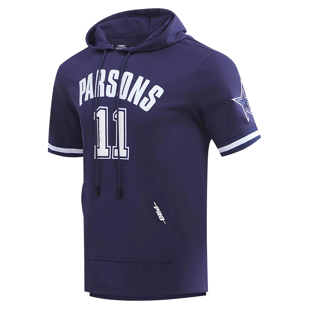 Men's Pro Standard Micah Parsons Navy Dallas Cowboys Player Name & Number Hoodie T-Shirt