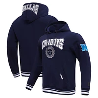 Men's Pro Standard  Navy Dallas Cowboys Crest Emblem Pullover Hoodie