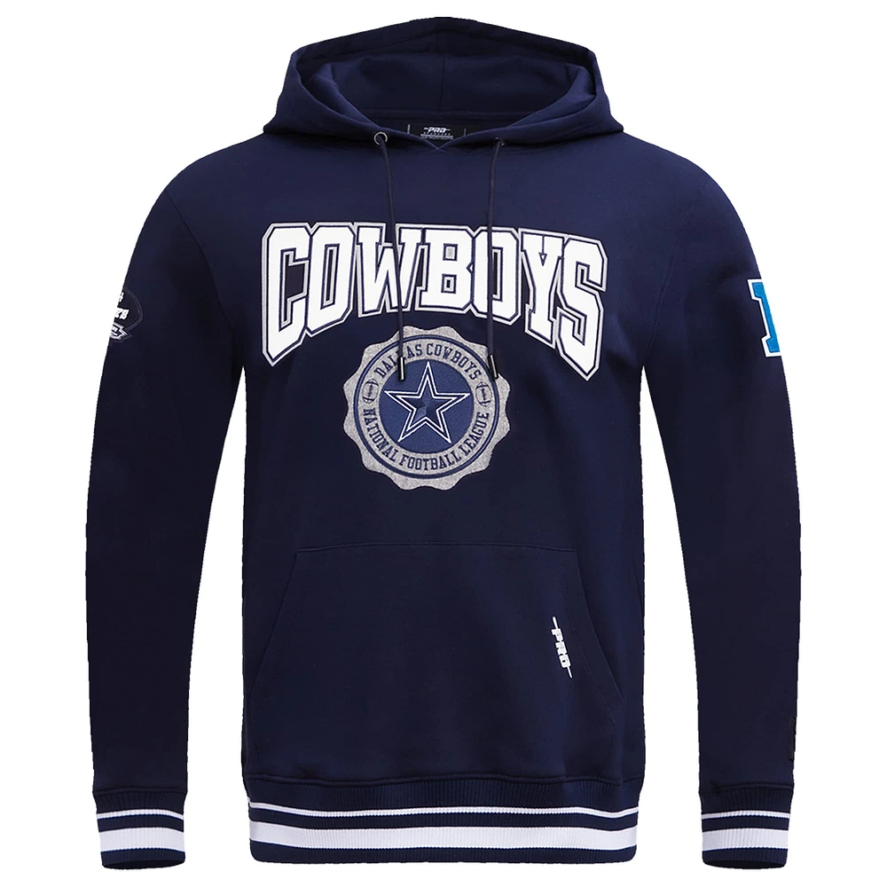 Men's Pro Standard  Navy Dallas Cowboys Crest Emblem Pullover Hoodie