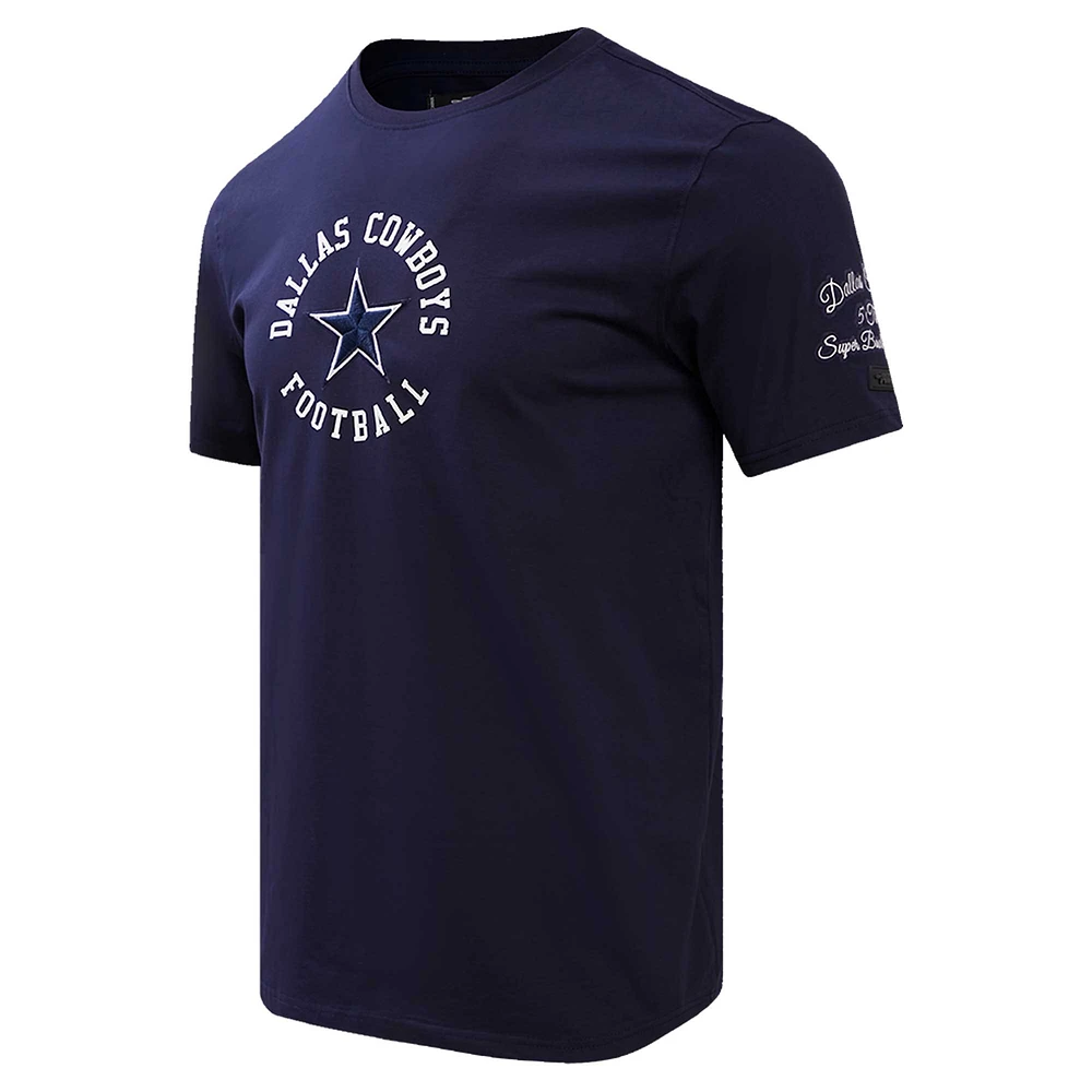 Men's Pro Standard Navy Dallas Cowboys Hybrid T-Shirt