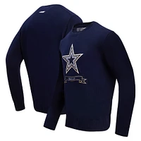 Pull en tricot de préparation des Cowboys Dallas Pro Standard bleu marine pour hommes