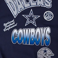 Men's Pro Standard Navy Dallas Cowboys Turn It Up Drop Shoulder Pullover Sweatshirt