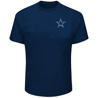 T-shirt pour homme Profile Dallas Cowboys Big & Tall Two-Hit Throwback bleu marine