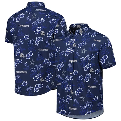 Chemise boutonnée Kekai pour homme, bleu marine, des Dallas Cowboys, Reyn Spooner