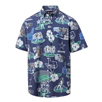 Chemise boutonnée panoramique bleu marine Dallas Cowboys de Reyn Spooner pour homme