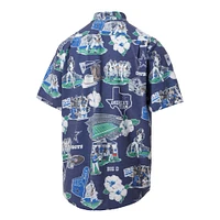 Chemise boutonnée panoramique bleu marine Dallas Cowboys de Reyn Spooner pour homme