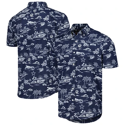 Chemise boutonnée à imprimé Kekai pour hommes Reyn Spooner bleu marine Dallas Cowboys Throwback