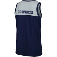 Men's Starter Navy/Silver Dallas Cowboys Logo Touchdown Fashion Tank Top