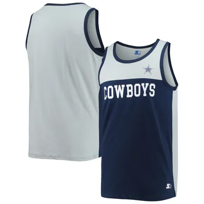 Lids Dallas Cowboys Starter Touchdown Fashion Tank Top - Navy/Silver