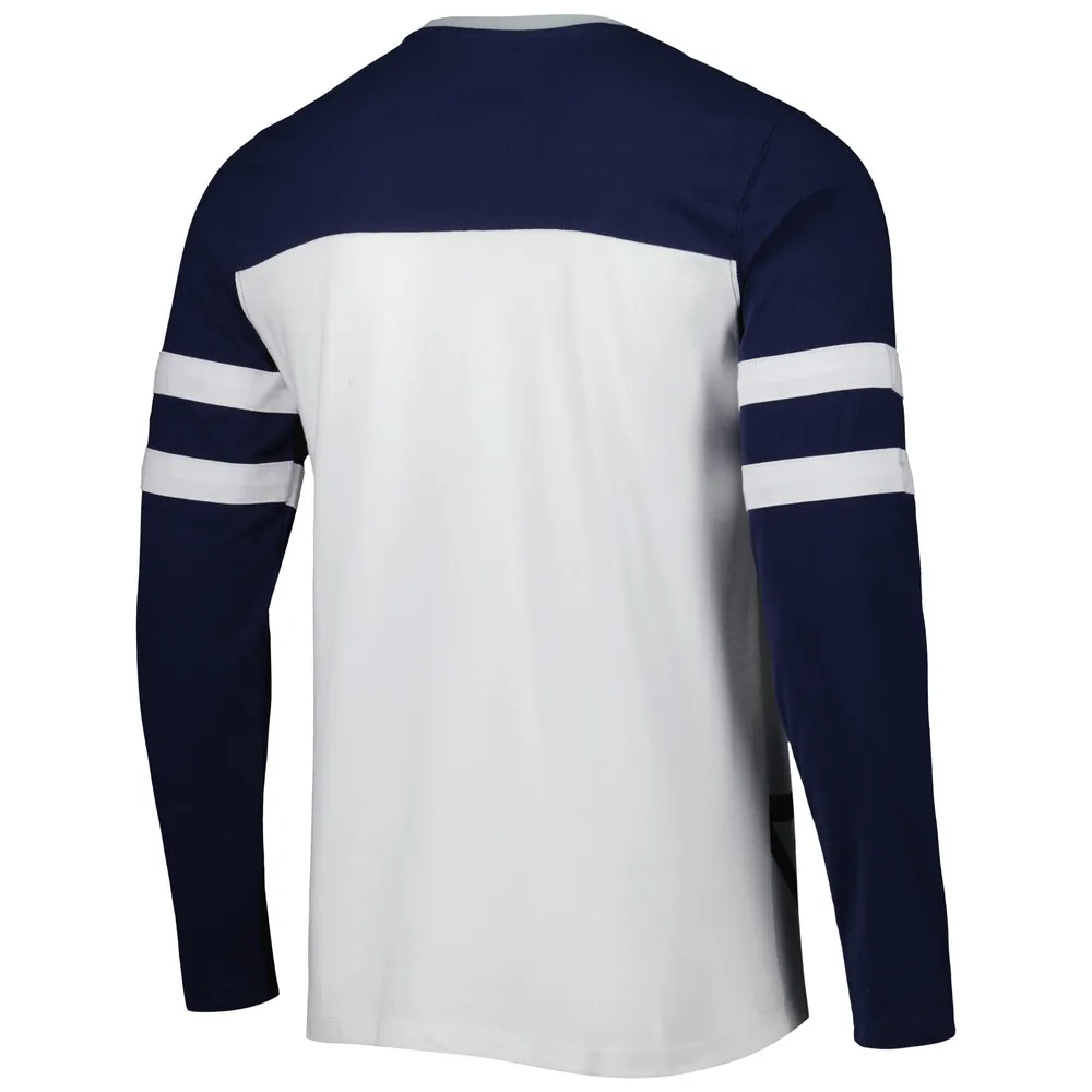 Men's Starter Navy/White Dallas Cowboys Halftime Long Sleeve T-Shirt Size: Medium