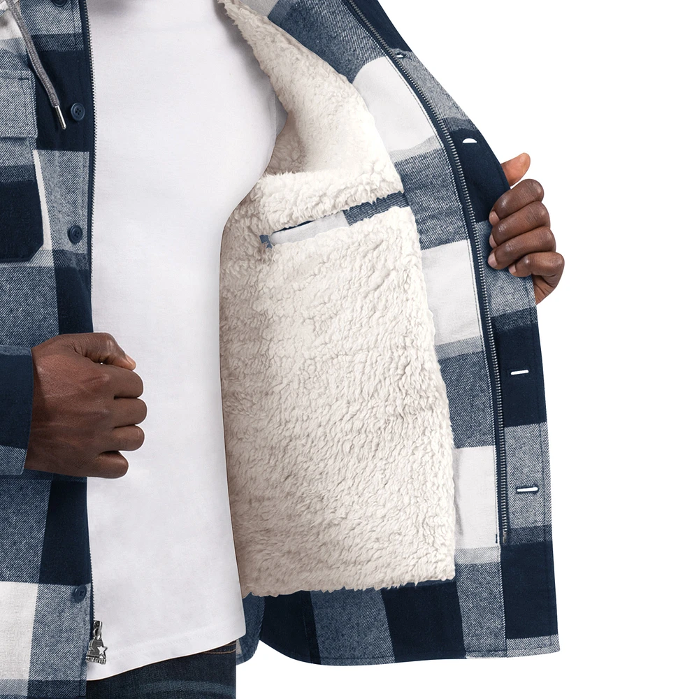 Veste à capuche et fermeture éclair intégrale Dallas Cowboys Big Joe Starter pour homme, bleu marine