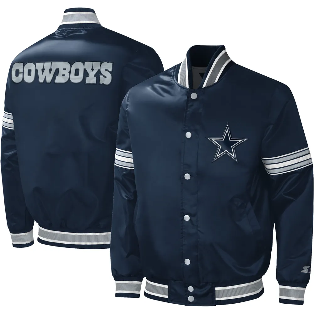 Dallas Cowboys Starter Midfield Varsity Full-Snap Jacket - Navy