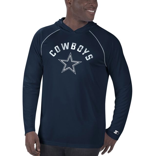 Fanatics Navy Dallas Cowboys Long Sleeve Hoodie T-shirt in Blue for Men