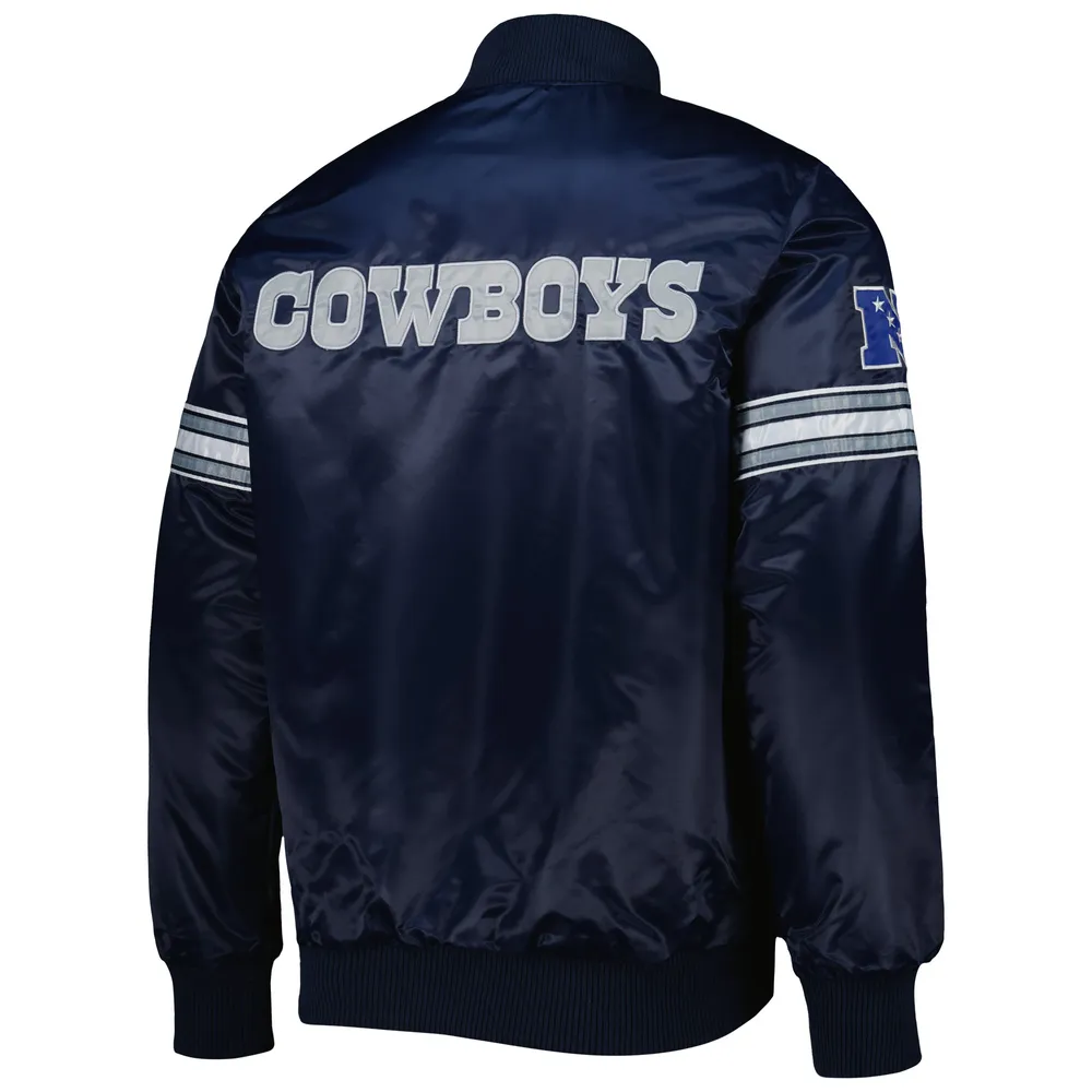 Starter Men's Starter Navy Dallas Cowboys The Pick and Roll Full-Snap Jacket