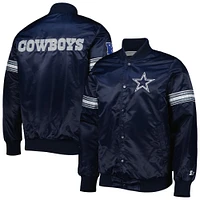 Veste Starter Navy Dallas Cowboys The Pick and Roll Full-Snap pour homme