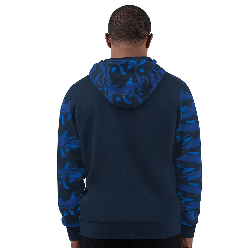 Sweat à capuche zippé pour homme Dallas Cowboys Thursday Night Gridiron bleu marine