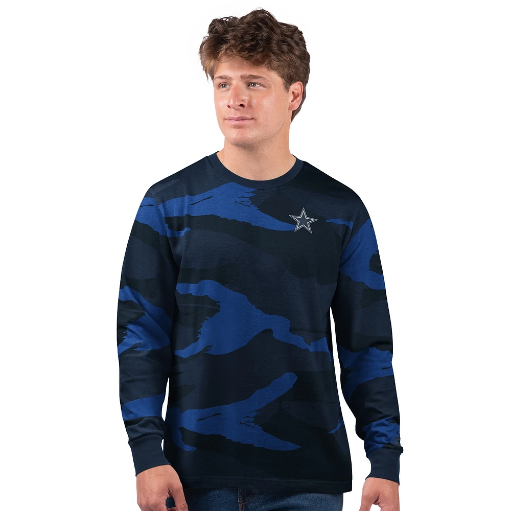 T-shirt à manches longues gris Starter Dallas Cowboys Thursday Night Gridiron pour homme