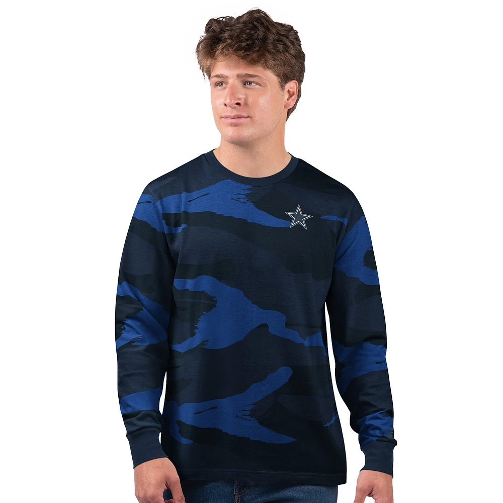 T-shirt à manches longues Starter Navy Dallas Cowboys Thursday Night Gridiron pour homme