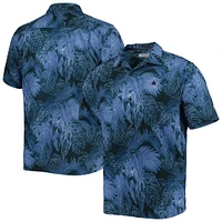 Chemise boutonnée pour homme Tommy Bahama Navy Dallas Cowboys Coast Luminescent Fronds Camp IslandZone