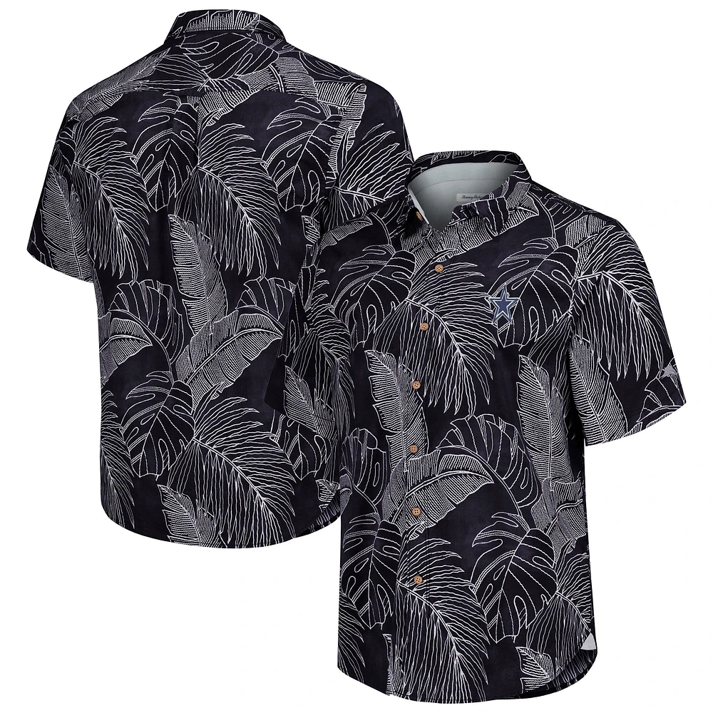 Chemise boutonnée Tommy Bahama Navy Dallas Cowboys Sport Vine Line pour hommes