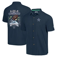 Chemise boutonnée Tommy Bahama Navy Dallas Cowboys Tidal Kickoff Camp pour hommes