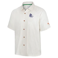 Men's Tommy Bahama White Dallas Cowboys Coconut Matchup Camp Throwback Button-Up Shirt