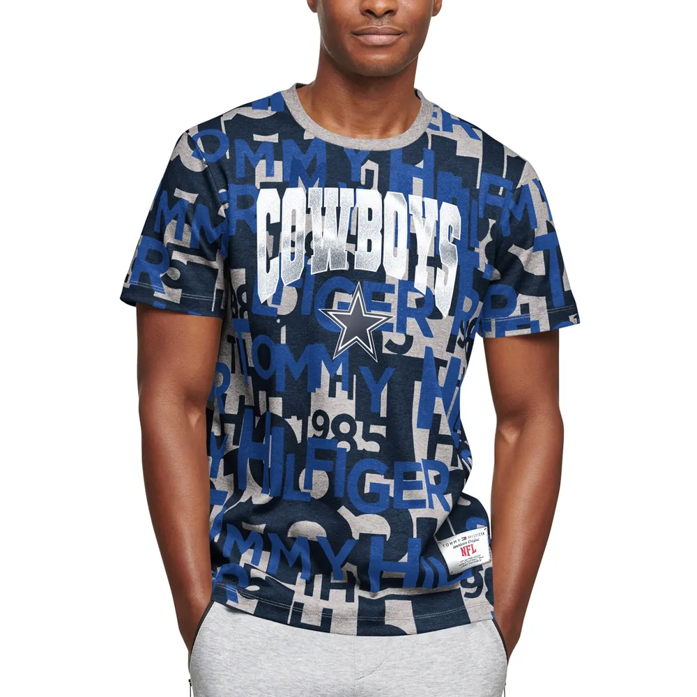 Schouderophalend Gluren De Lids Dallas Cowboys Tommy Hilfiger All Over Print T-Shirt - Gray/Navy | The  Shops at Willow Bend