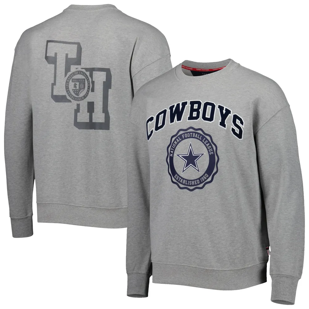 Sweat Tommy Hilfiger gris chiné Dallas Cowboys Ronald Crew pour homme