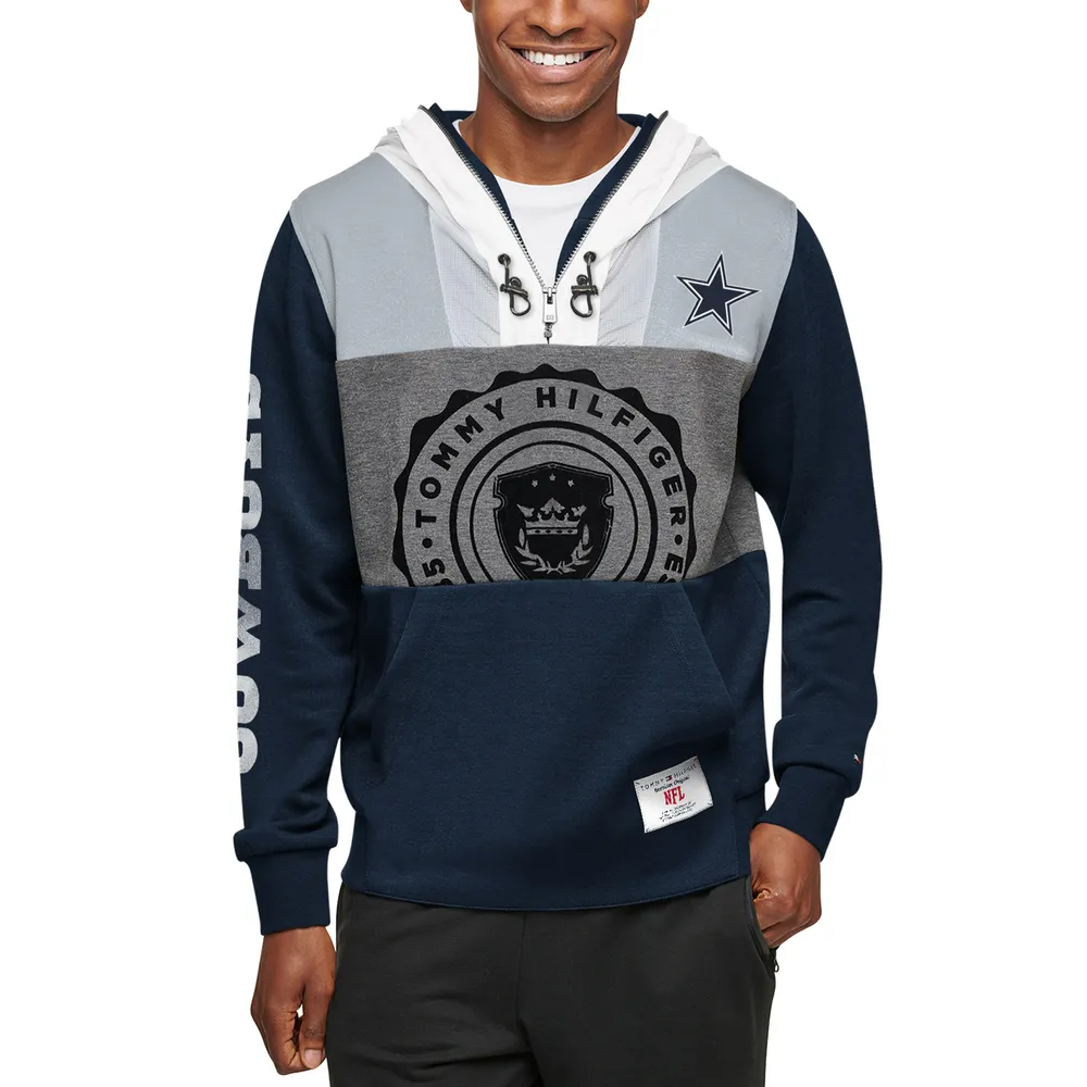 Sweat à capuche Tommy Hilfiger pour hommes bleu marine/gris Dallas Cowboys Pinnacle