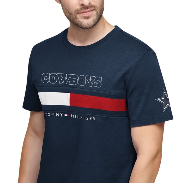 T-shirt Tommy Hilfiger bleu marine pour hommes des Dallas Cowboys