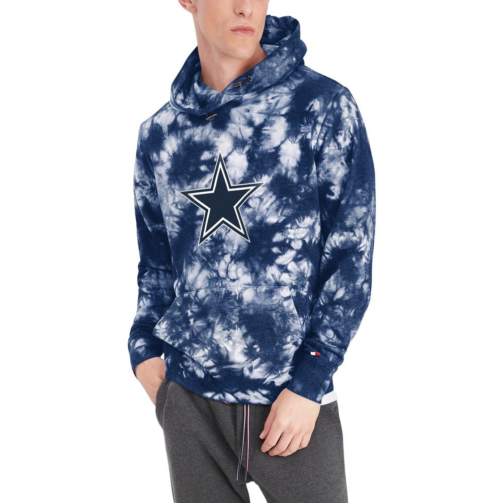 Tommy Hilfiger Men's Tommy Hilfiger Navy Dallas Cowboys Stanley Tie-Dye - Pullover  Hoodie