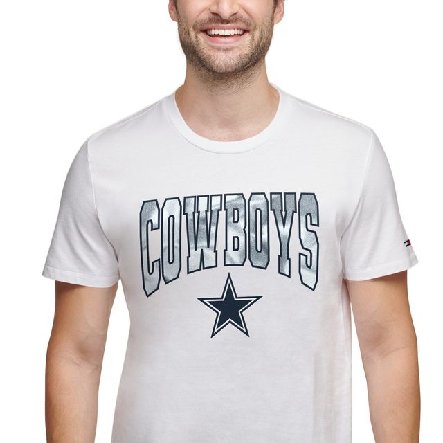 T-shirt à patch brodé Tommy Hilfiger blanc Dallas Cowboys pour hommes