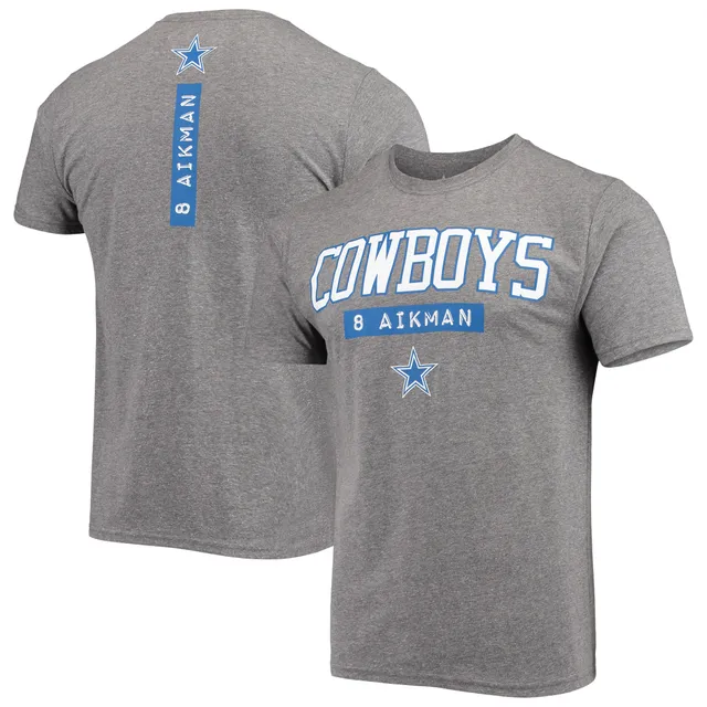 Youth Mitchell & Ness Troy Aikman Heathered Gray Dallas Cowboys Retired Retro Player Name Number T-Shirt Size: Large