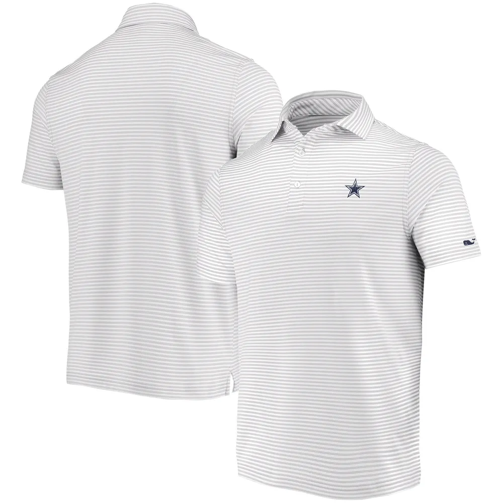 Vineyard Vines Navy/white Dallas Cowboys Team Logo Winstead Stripe Polo