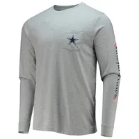 Vineyard Vines Men's Vineyard Vines Gray Dallas Cowboys Happy Holidays Icon  Tree Long Sleeve T-Shirt