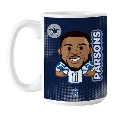 Micah Parsons Dallas Cowboys 15 oz. Tasse de caricature de joueur