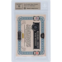 Michael Irvin Dallas Cowboys Autographed 2011 Panini Gold Standard 14k Gold #11 #8/10 BGS Authenticated 9.5/10 Card - 9.5,9.5,9.5,9.5 Subgrades